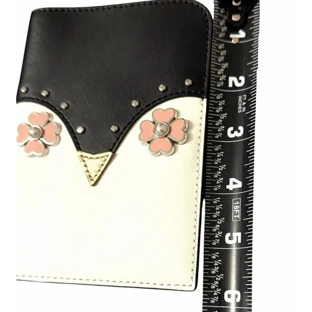 NEW KATE SPADE Frosty Penguin Wallet Passport Holder Case Leather NWOT 3900 /23